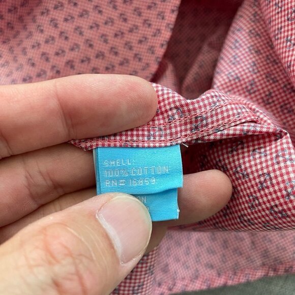 NWT J. McLaughlin Lorimer Button Down Shirt Red/Navy Mini Anchor Men's Small - Picture 6 of 10